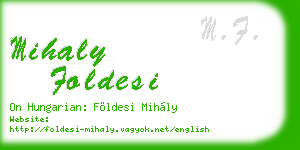 mihaly foldesi business card