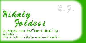 mihaly foldesi business card